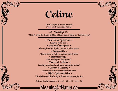 meaning of celine name.